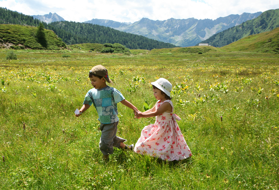 Bambini in montagna