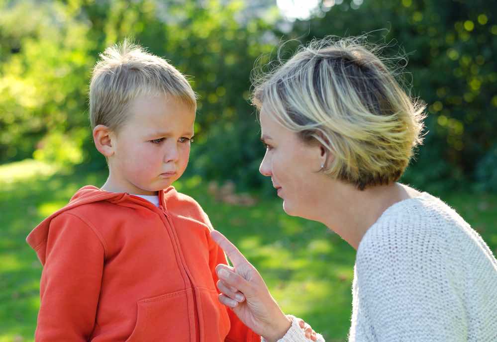 sgridare i bambini