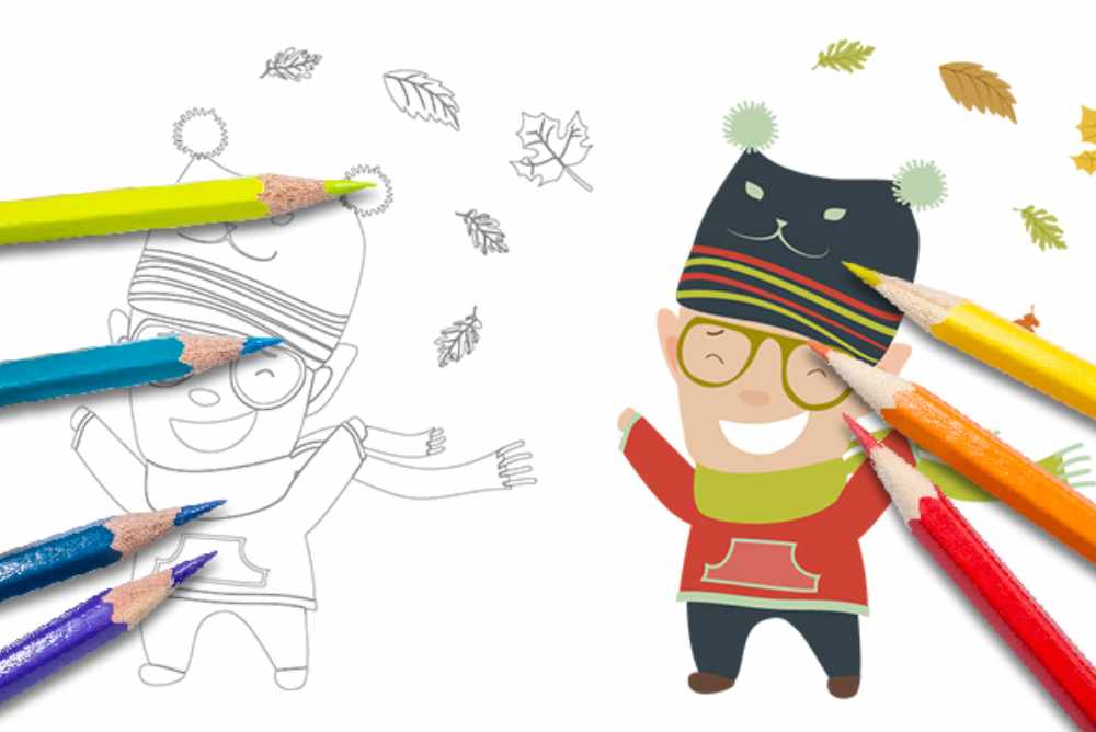 Disegni autunno da colorare per bambini bambino