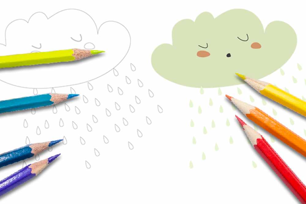 Disegni autunno da colorare per bambini nuvola