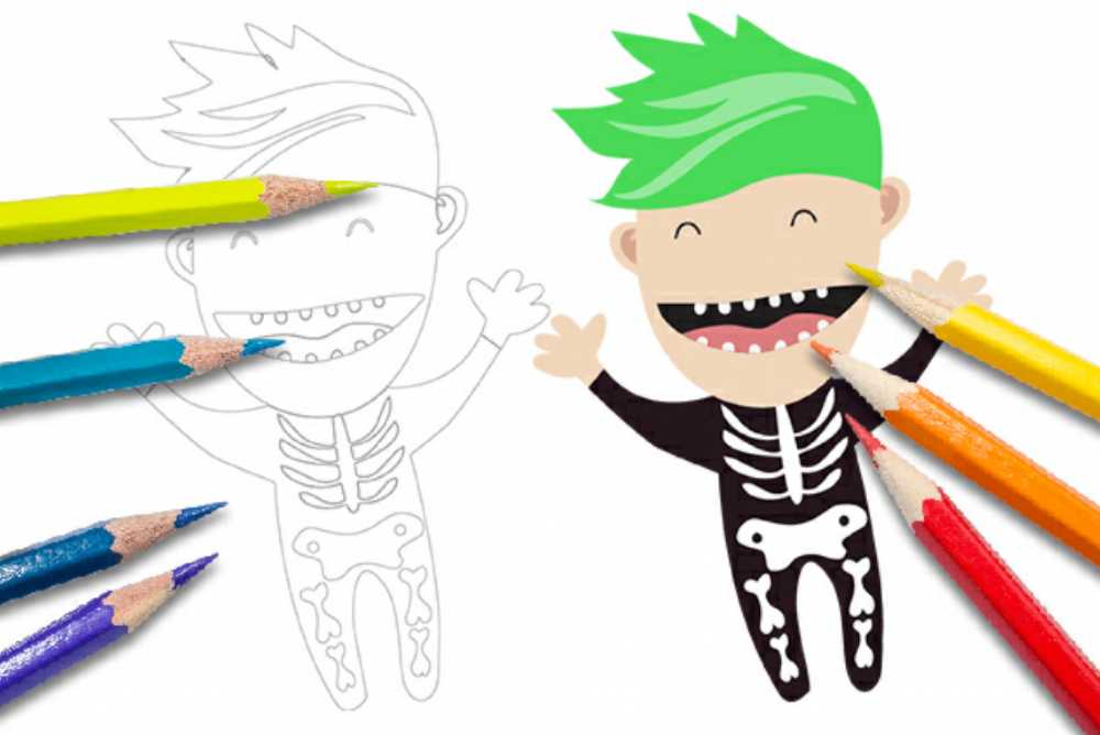Disegni halloween da colorare bambino mascherato
