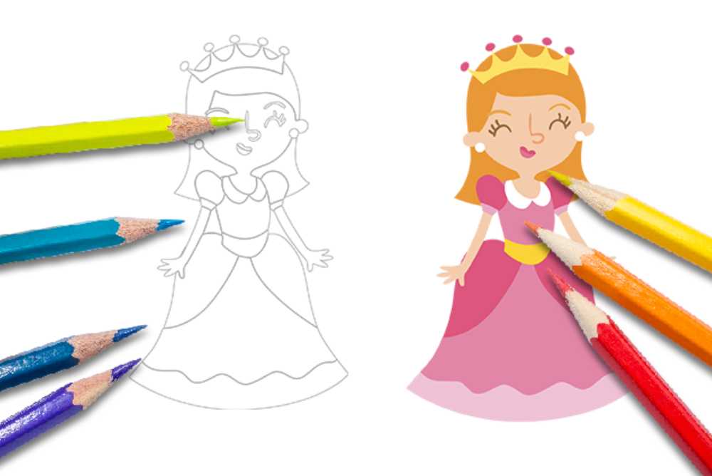 Disegni per bambini da colorare personaggi principessa