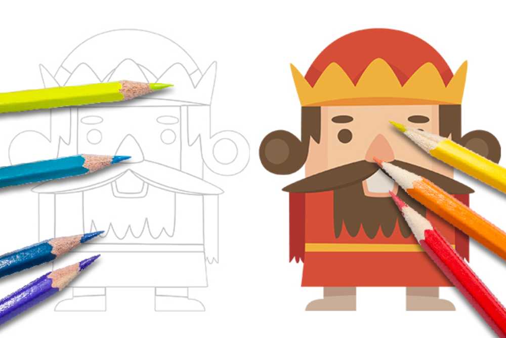 Disegni per bambini da colorare personaggi re