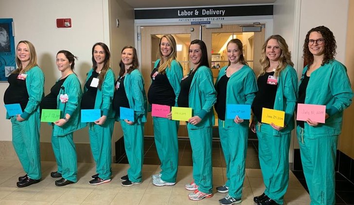 nove infermiere incinte ©Maine Medical Center