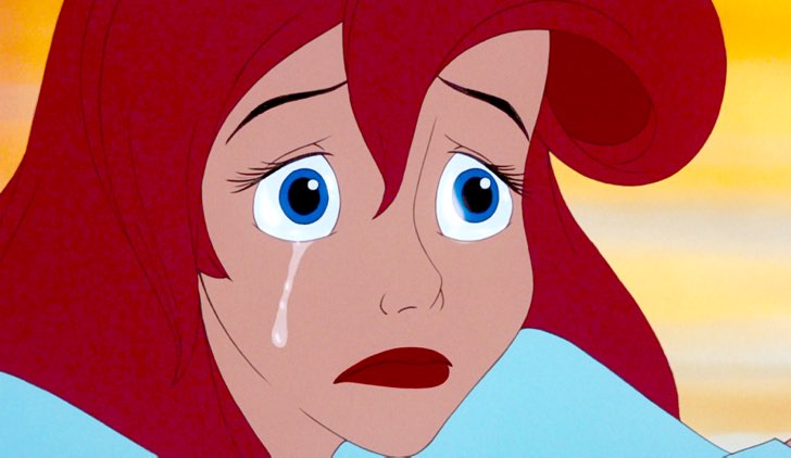 cartoni disney tristi piangere ariel