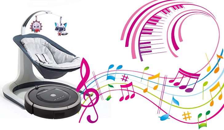 robot aspirapolvere musica