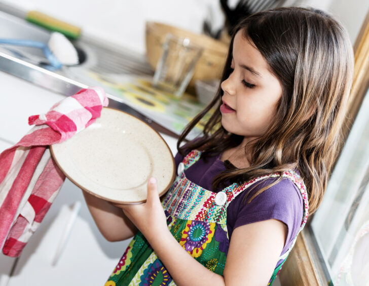 cucina pulita con i bambini